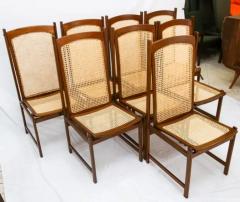  Celina Decora es Mid Century Modern Dining Chair Set in Hardwood Caning Celina Brazil 1960s - 3193735