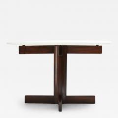  Celina Decora es Midcentury Modern Round Dining Table in Hardwood Marble by Celina Brazil 1962 - 3190696