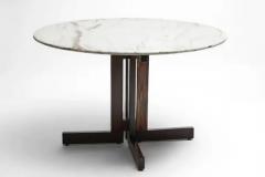  Celina Decora es Midcentury Modern Round Table in Hardwood Marble by Celina Brazil c1960 Sealed - 3183338