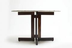  Celina Decora es Midcentury Modern Round Table in Hardwood Marble by Celina Brazil c1960 Sealed - 3183460