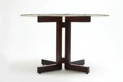  Celina Decora es Midcentury Modern Round Table in Hardwood Marble by Celina Brazil c1960 Sealed - 3183475