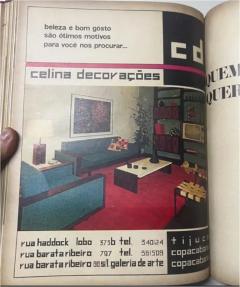  Celina Decora es Pair of Armchairs in Hardwood and Fabric by Celina c 1960 Brazil - 3474514