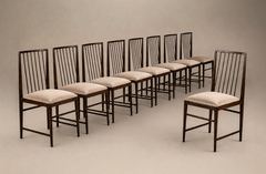  Celina Decora es Set of Eight Dining Chairs in Rosewood Mohair by Celina Brazil 1960s - 4746040
