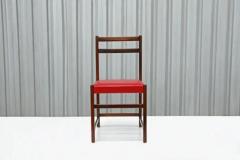  Celina Decora es Set of Six Chairs in Hardwood Red Leather by Celina Decoracoes 1960s - 3488446