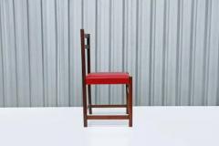  Celina Decora es Set of Six Chairs in Hardwood Red Leather by Celina Decoracoes 1960s - 3488447