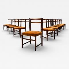  Celina Decora es Set of Twelve Brazilian Modern Rosewood Dining Chairs by Celina Brazil 1960s - 4538927