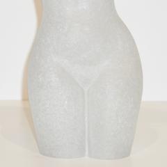  Cenedese 1960s Italian White Scavo Murano Glass Nude Figure - 1117017