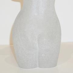  Cenedese 1960s Italian White Scavo Murano Glass Nude Figure - 1117021