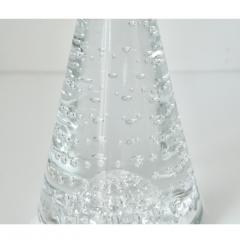  Cenedese 1980s Cenedese Italian Pair of Vintage Crystal Murano Glass Obelisks Sculptures - 1446032