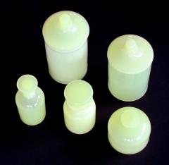  Cenedese A Set of Murano Cenedese Vessels of Pale Chartreuse Opaline Glass - 481771