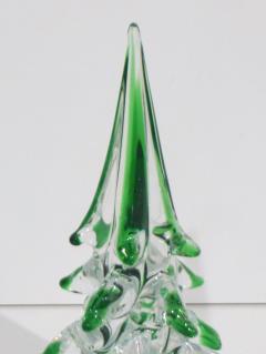  Cenedese Cenedese 1980 Italian Modern Forest Green Spike Murano Glass Tree Sculpture - 2067814