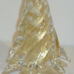  Cenedese Cenedese 1980s Italian Modern 24K Gold Dust Twisted Murano Glass Tree Sculpture - 1821017