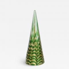  Cenedese Cenedese 1980s Italian Modern Gold Green Swirl Murano Glass Tree Sculpture - 1810079