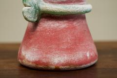  Cenedese Cenedese Murano Attributed Scavo Vase in Red and Green Italy 1960s - 4394856