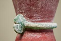  Cenedese Cenedese Murano Attributed Scavo Vase in Red and Green Italy 1960s - 4394860