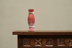  Cenedese Cenedese Murano Attributed Scavo Vase in Red and Green Italy 1960s - 4394872