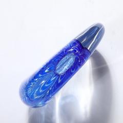  Cenedese Mid Century Hand Blown Murano Cobalt Transparent Glass Vase signed Cenedese - 3975968