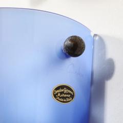  Cenedese Mid Century Hand Blown Periwinkle Murano Glass Conical Sconces signed Cenedese - 4514317