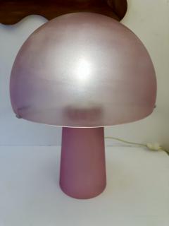  Cenedese Mushroom Lamp Pink Murano Glass by Cenedese Italy 1970s - 3943800