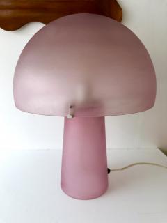  Cenedese Mushroom Lamp Pink Murano Glass by Cenedese Italy 1970s - 3943801