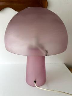  Cenedese Mushroom Lamp Pink Murano Glass by Cenedese Italy 1970s - 3943806