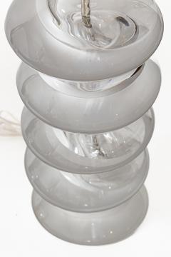  Cenedese Pair Of Vintage Italian Murano Stacked Disk Table Lamps By Cenedese - 4586894