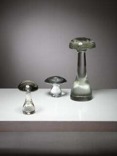  Cenedese Set of Mushroom Glass Sculptures by Cenedese - 4724737