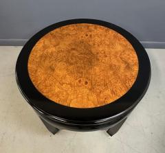  Century Furniture Century Ebonized Pair of Pagoda Side Tables with A Burl Top Chin Hua Collection - 4277539