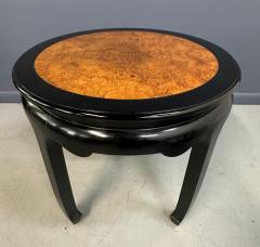  Century Furniture Century Ebonized Pair of Pagoda Side Tables with A Burl Top Chin Hua Collection - 4277540