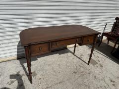  Century Furniture Century Furniture Faux Bamboo Demilune Walnut Library Desk - 4386434