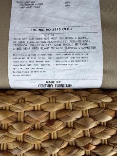  Century Furniture Pair of Custom Wicker Swivel Lounge Chairs by Century Furniture - 4489084