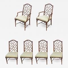  Century Furniture Set of 6 Chinese Chippendale Dining Chairs by Century Furniture - 2725831