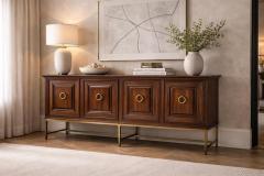  Century Furniture Walnut and Brass Credenza by Century Furniture Made in the United States - 4737550