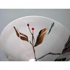  Ceramica Gatti Italian Modern White and Silver Floor Lamp by Ceramica Gatti with Red Accents - 334216