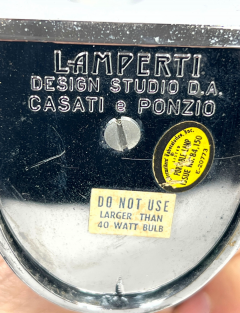  Cesare Casati and Emanuele Ponzi RARE SPACE AGE CHROMED PLASTIC PELOTA LAMP BY CASATI PONZIO FOR LAMPERTI - 4548797