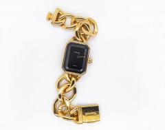  Chanel CHANEL PREMIER 18K YELLOW GOLD 1987 BLACK DIAL WATCH - 1743665