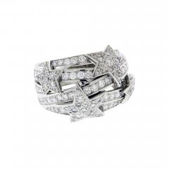  Chanel Chanels Com te Diamond Star Dome Ring in White Gold - 3002351
