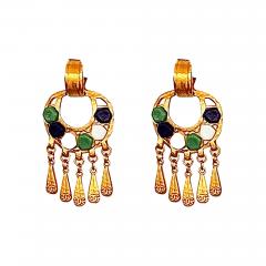  Chanel Large Vintage Chanel Gripoix Earrings - 3940296