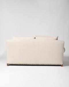  Chanel Linen Walnut and Brass Roll Arm Sofa by Chanel United States c 1990 - 4763947
