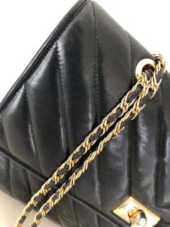  Chanel Pocketbook Fine Quilted Black Leather with Extra Long Chain Classic Chic - 1571743