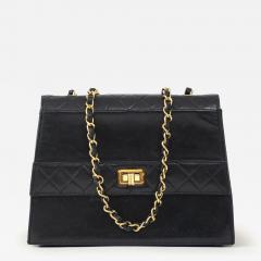  Chanel Vintage Black Chanel Bag - 4370443