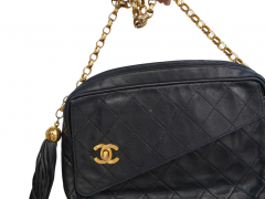  Chanel Vintage Chanel Camera 1992 Single Flap Bijoux Chain CC 24K Tassel Handbag Purse - 3730837