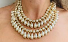  Chanel Vintage Chanel Faux Pearl Multi Strand Necklace - 3000191