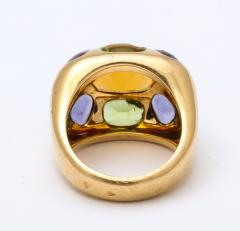  Chanel Vintage Chanel Gold Citrine and Semi Precious Stone Ring - 1276979