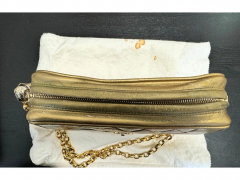  Chanel Vintage Chanel Quilted Bronze Lambskin Charm CC 24K Tassel 1992 Handbag Purse - 3730800