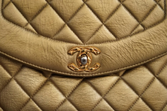  Chanel Vintage Chanel Quilted Bronze Lambskin Charm CC 24K Tassel 1992 Handbag Purse - 3730849