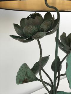  Chapman Manufacturing Company Brass Lotus Lamp in Verdigris Patina - 614351