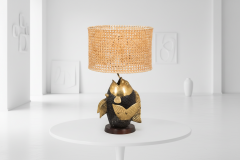  Chapman Manufacturing Company Bronze Koi Lamp 1970s - 4552330