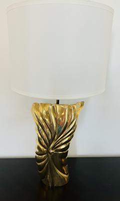  Chapman Mfg Co American Chapman 1980s Sculptural Bronze Table Lamp - 3345626