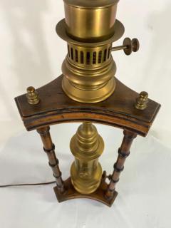  Chapman Mfg Co Chapman Oriental Bamboo Style and Brass Table Lamp Signed - 2867338